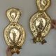 Baroque Style Mid-Century Brass Swedish Sconces
