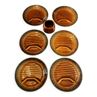 Sarreguemines asparagus set 1970