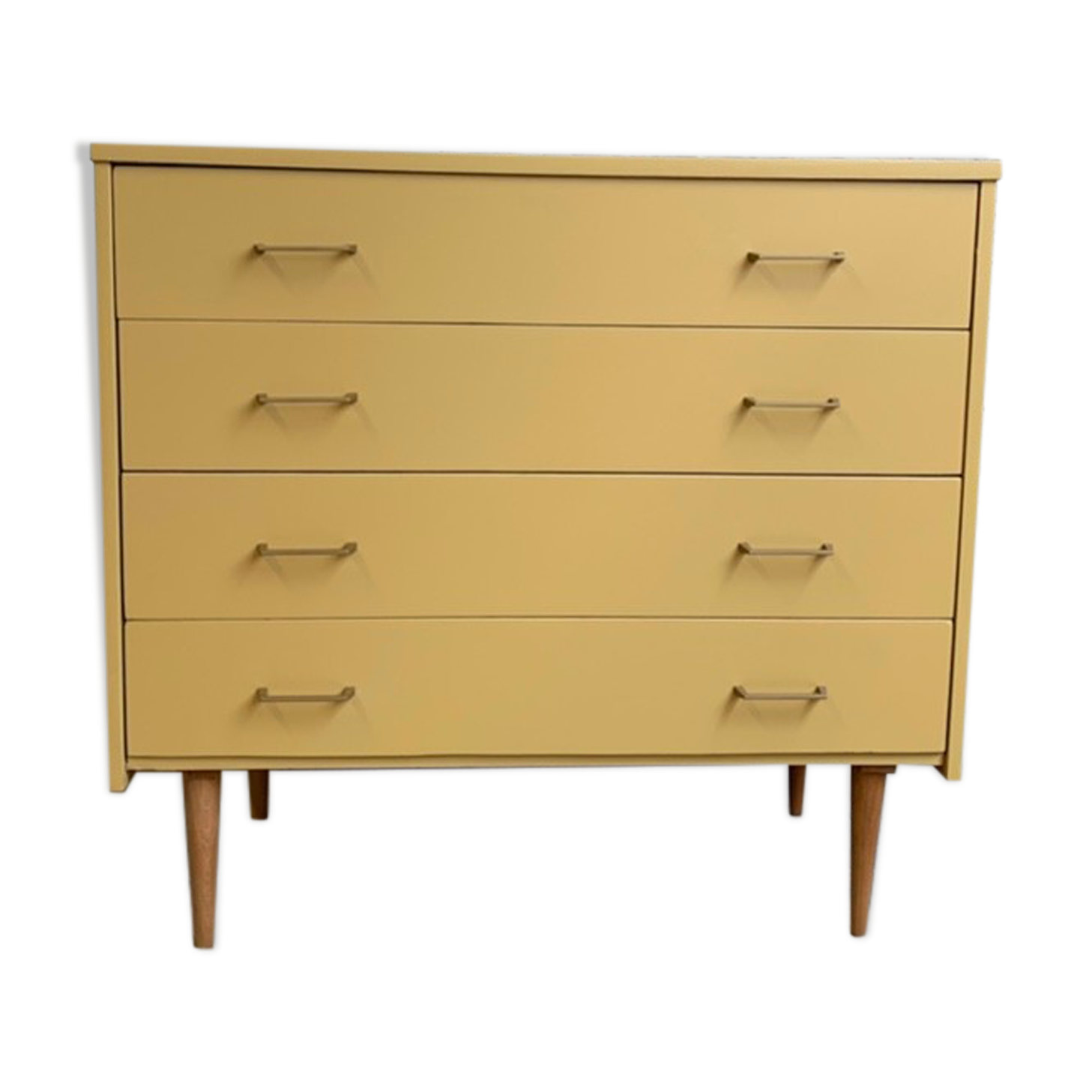 Vintage ochre chest of drawers
