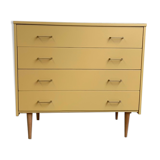 Vintage ochre chest of drawers