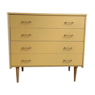 Vintage ochre chest of drawers