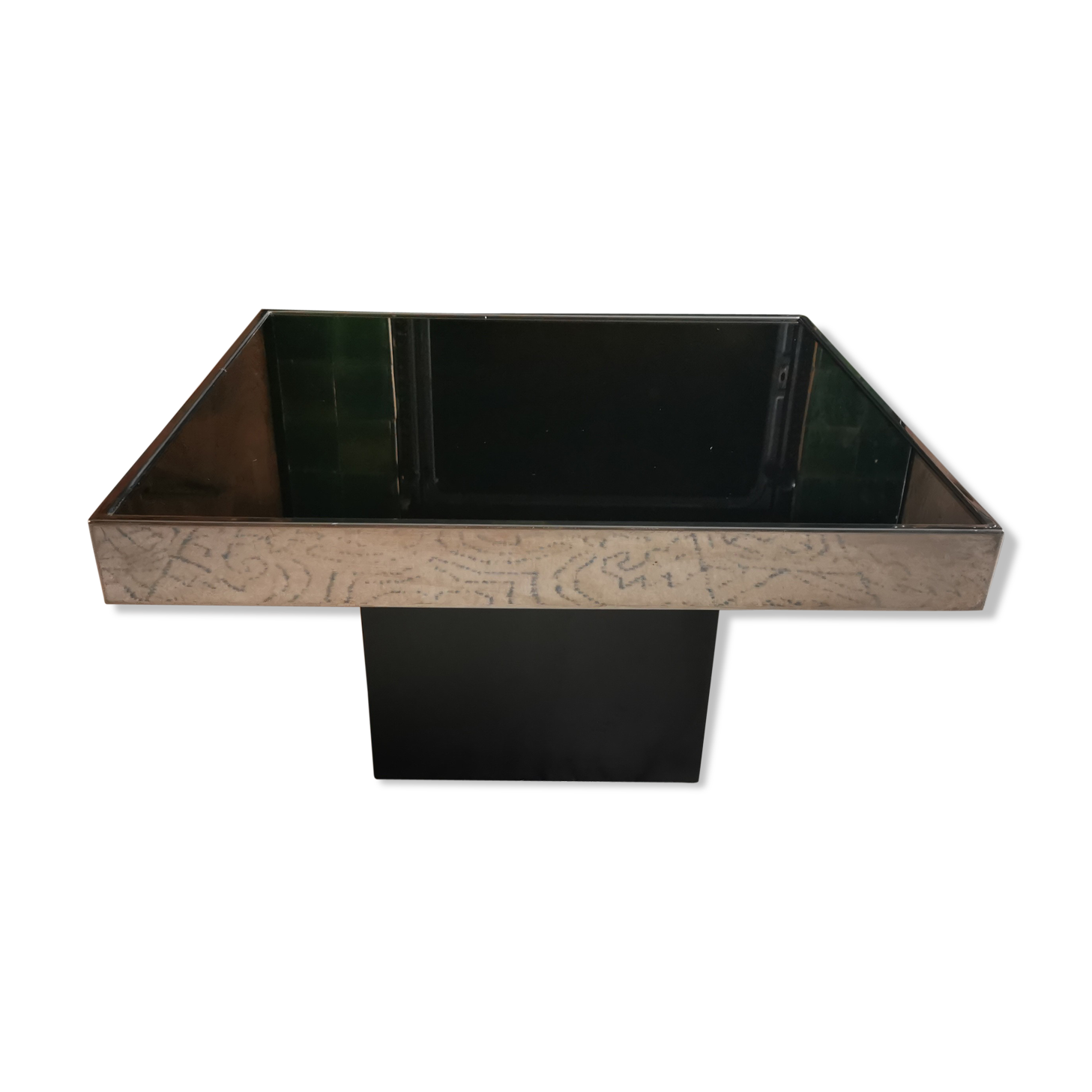 Coffee table for Cidue with smoky mirror, 70s