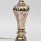 Art Deco lamp in molded glass and silver metal