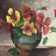 Huile sur panneau "capucines"
