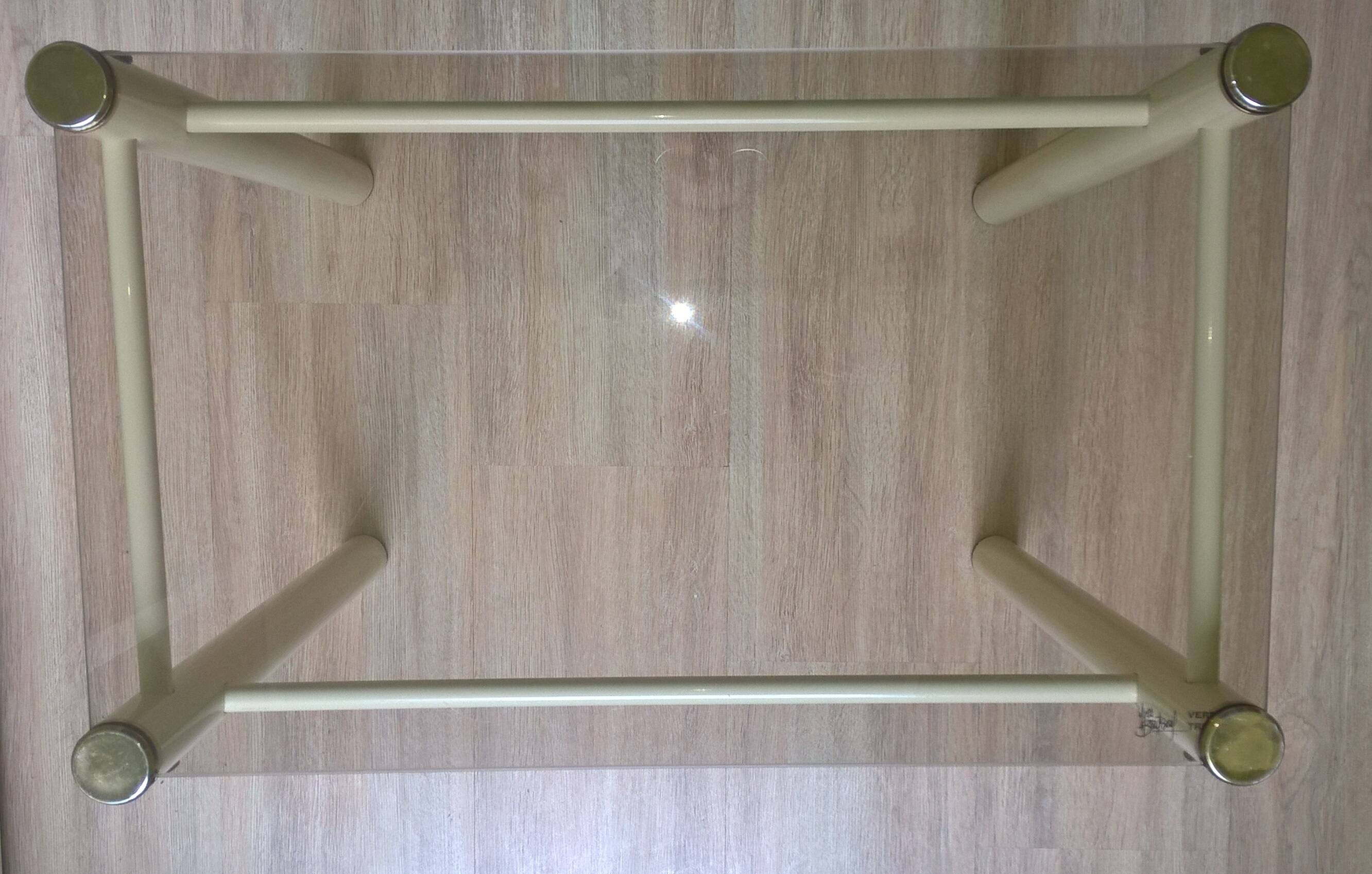 Glass end table “Yves Boutboul” - 1980s