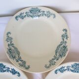 3 Longchamp ironstone flat plates, Lutèce model