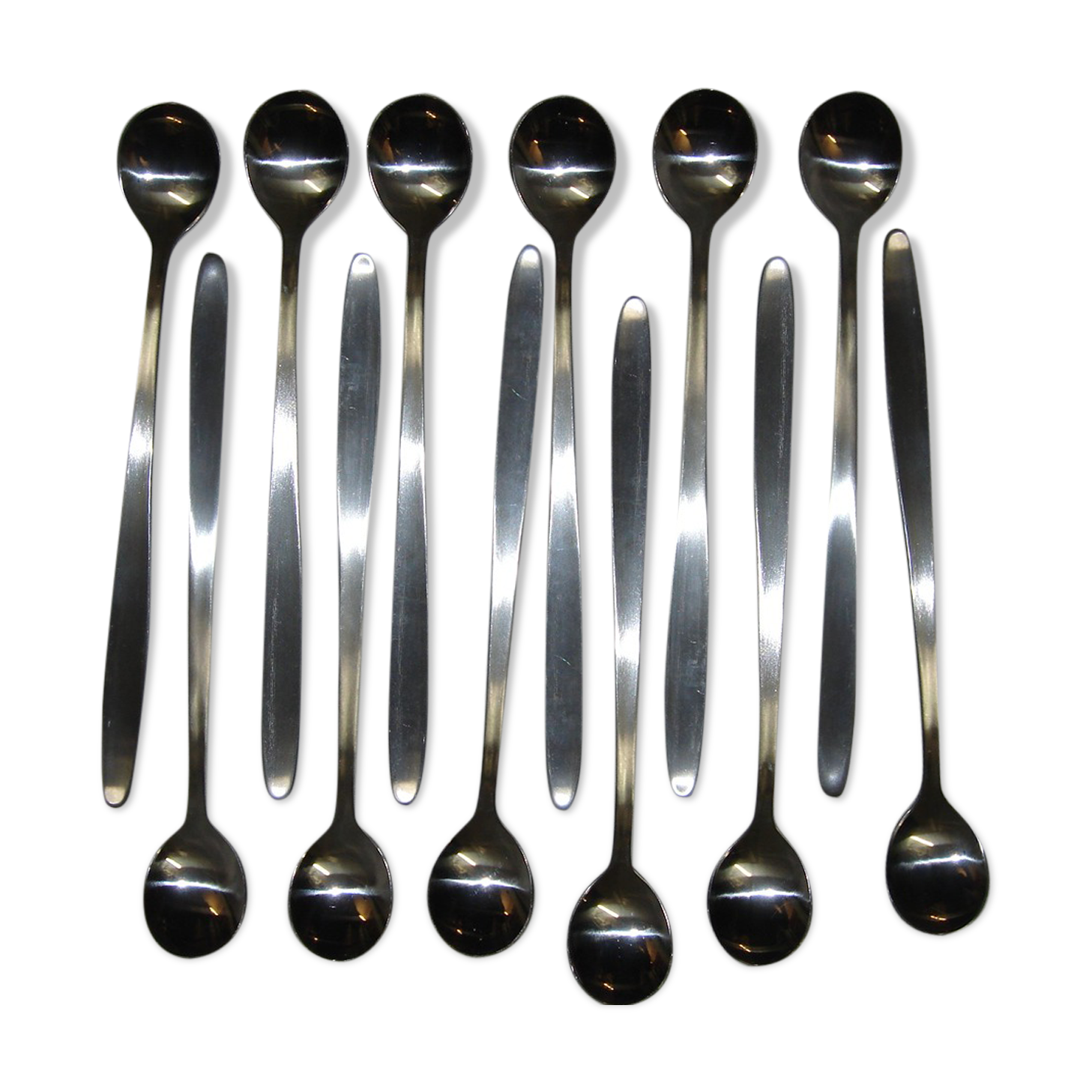 12 Ice spoons or Eternum 1970 cocktail
