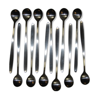 12 Ice spoons or Eternum 1970 cocktail