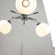 Chandelier en chrome et opaline de l'âge spatial, années 1970