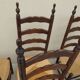 6 chairs straw and wood farmhouse old monastery
