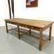 Table de Ferme "Meuble de Métier" en Pin – 8 Tiroirs (L221 cm)