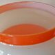 Set de 3 suspensions en opaline orange vintage