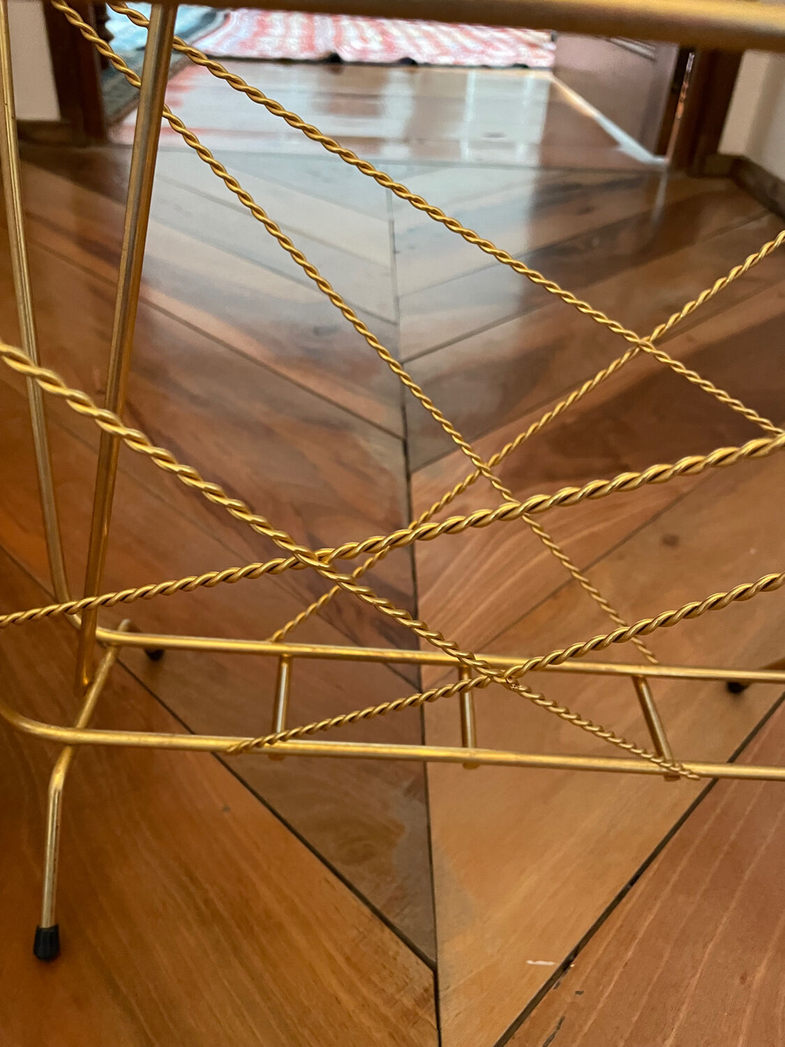 Vintage brass magazine holder - year 50-60