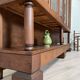 Solid wood display cabinet.
