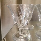 Suite of 5 glasses of red wine model jersey crystal of st louis