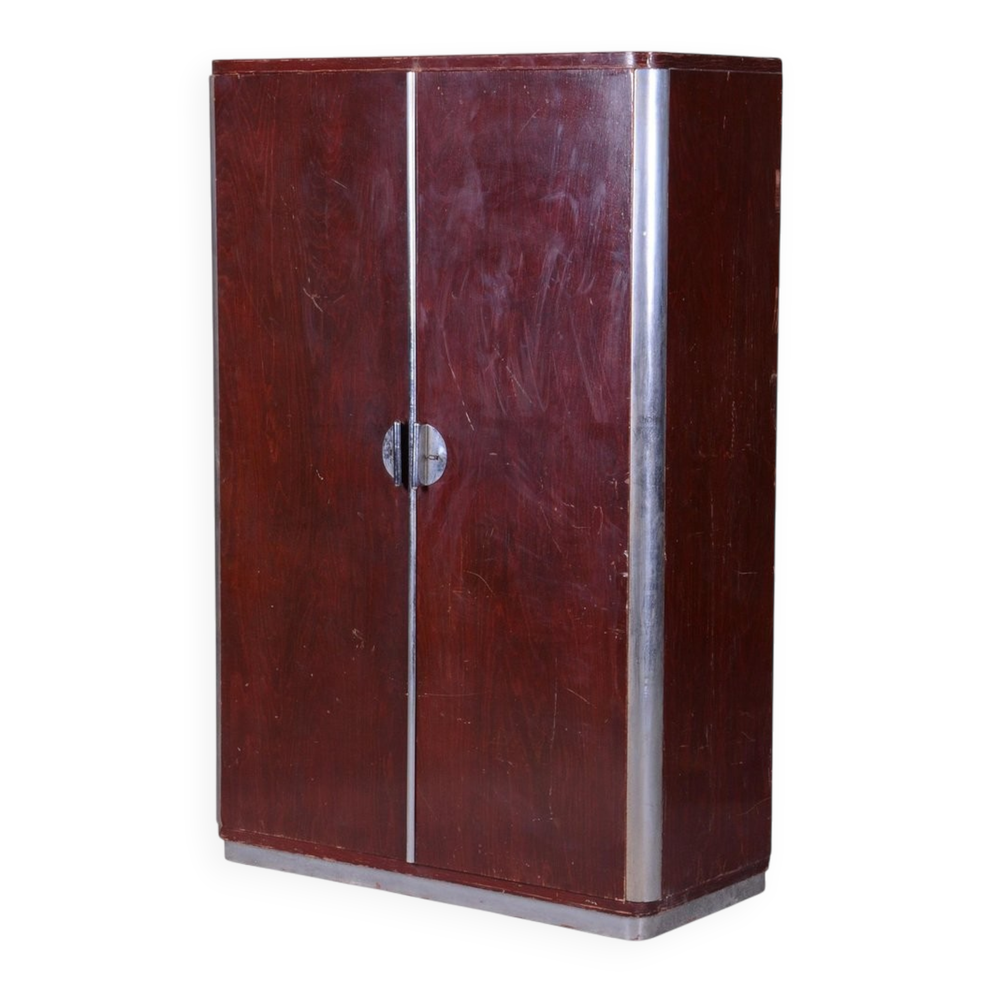Bauhaus Walnut Wardrobe attributed to Vichr a Spol, Czechia, 1939