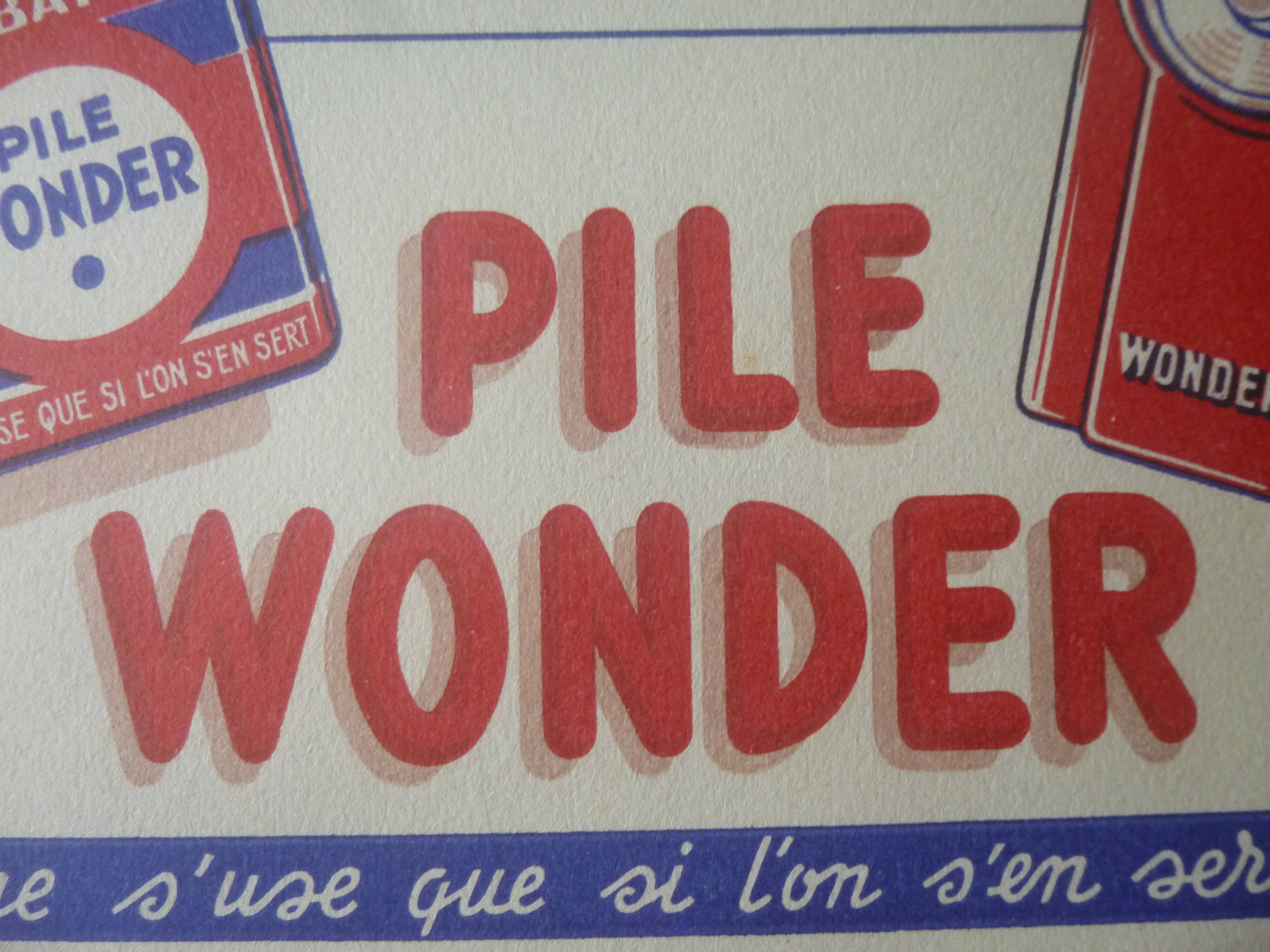 Advertising poster 1950s pile wonder