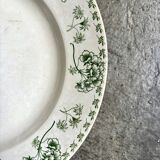 Round Sarreguemines dish in iron clay, "Palmyre" service