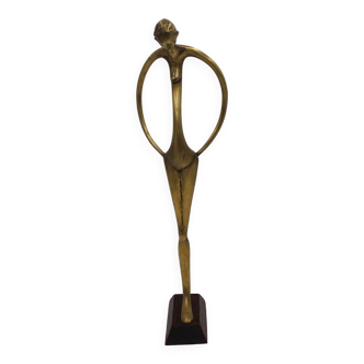bronze sculpture brutalist modernist modern art mid century old