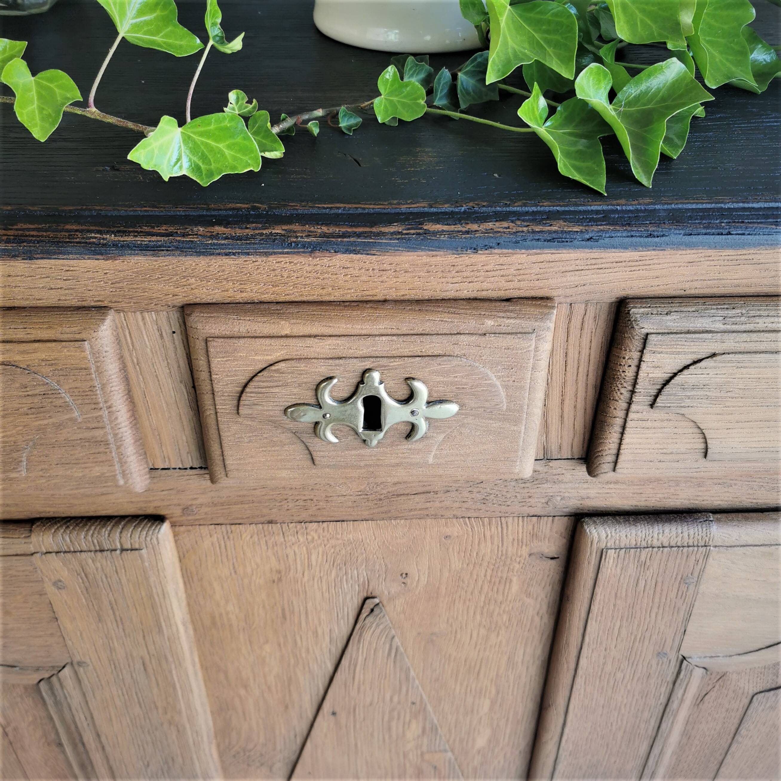 3/4 oak Flemish spent grain sideboard