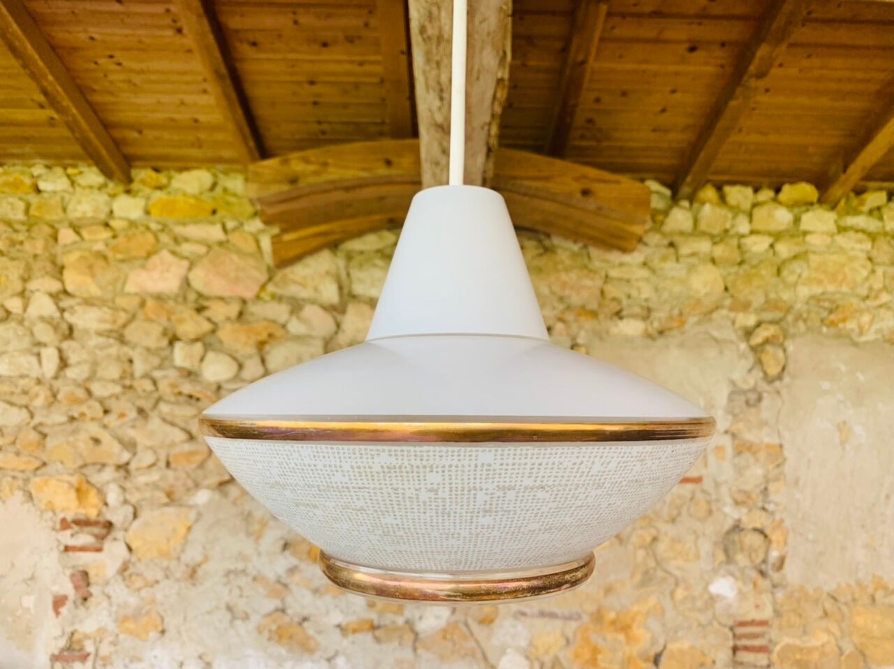 Vintage pendant lamp, UFO, space age, circa 50's/60's