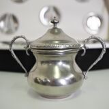 Silver and tin coffee set, 1970s, set of 25