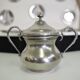 Silver and tin coffee set, 1970s, set of 25