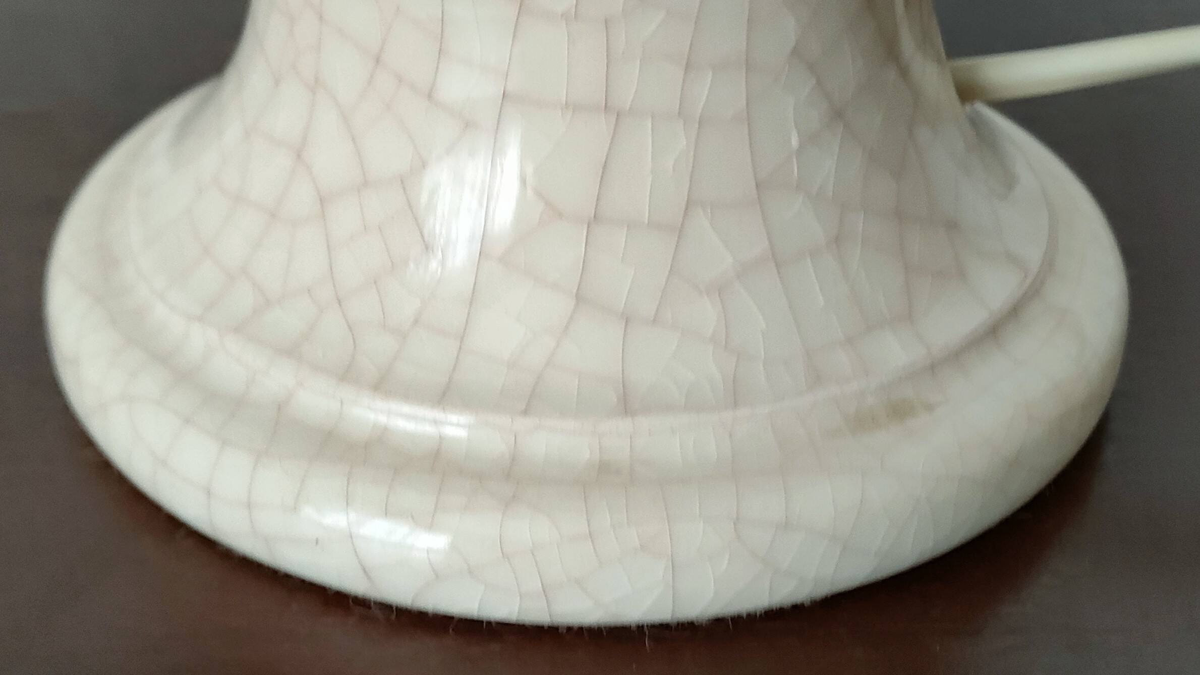 Longwy Lamp - Michelle Férec - Cracked Ceramic - 1980s