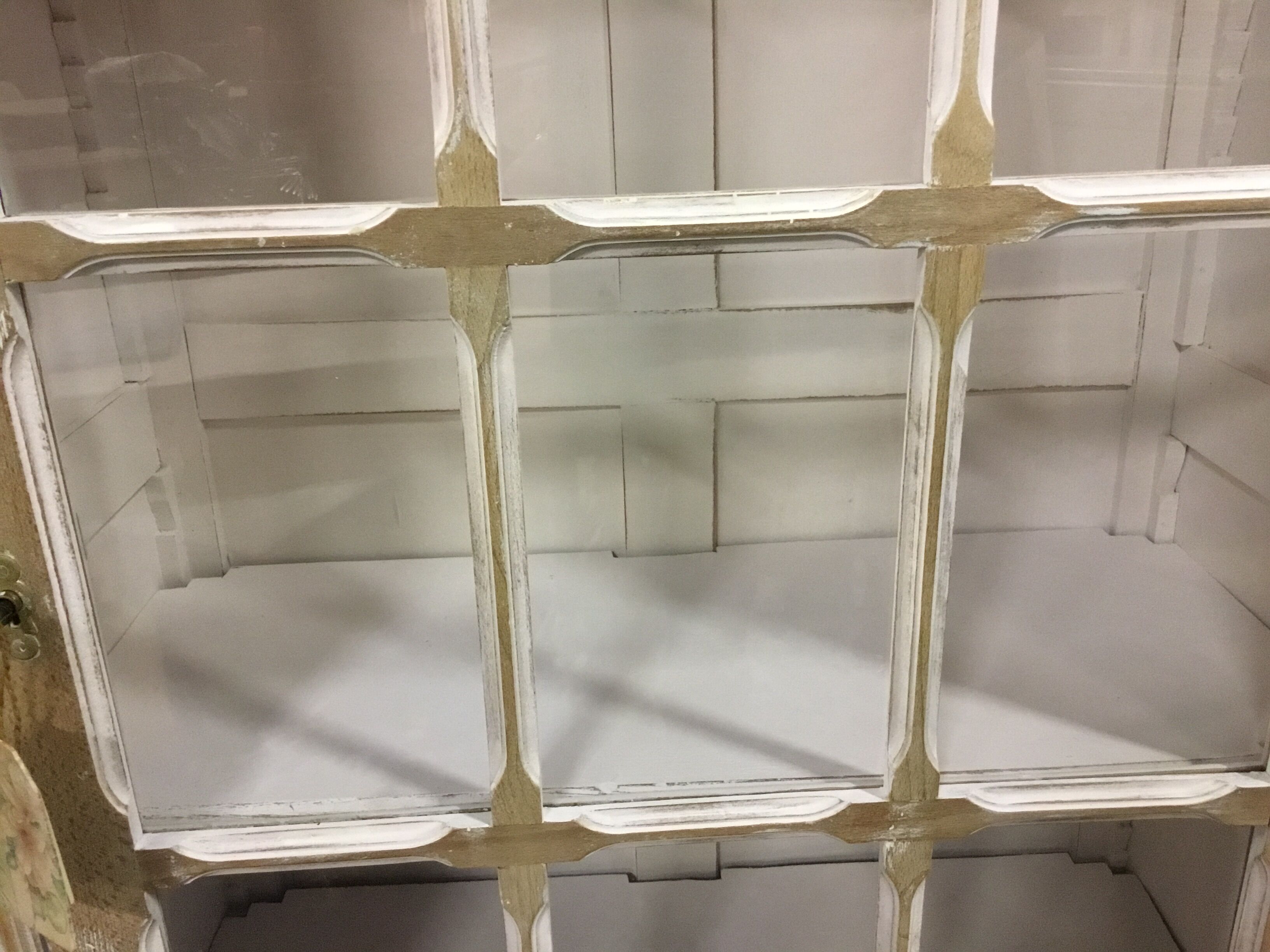 Painted window with a glass door