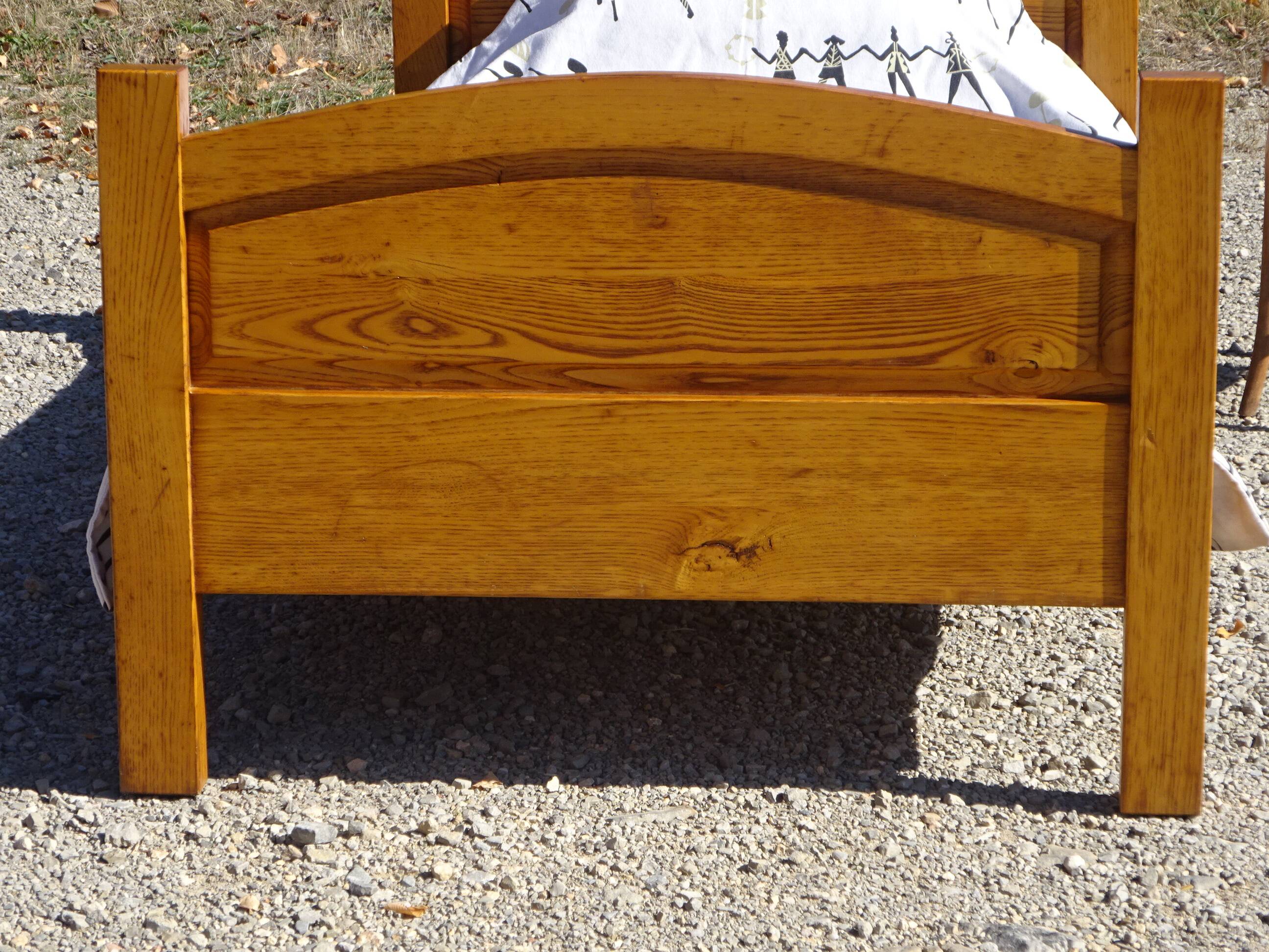 Solid oak bed, 1 place 90x190 cm