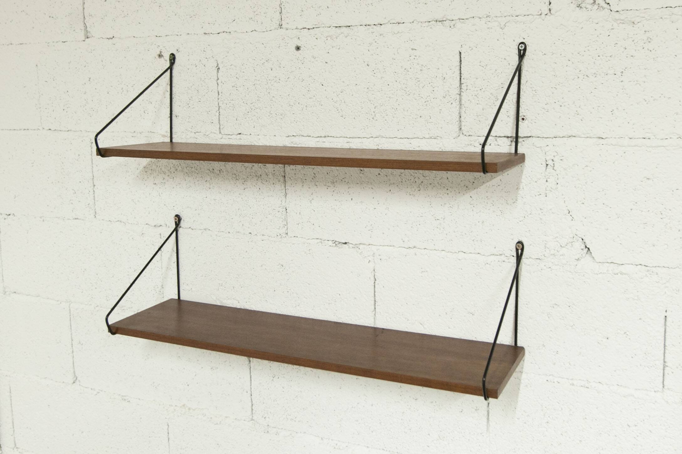 1960s string shelf 2 shelves with 4 triangular shelves