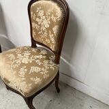 Pair of Louis XV style chairs in solid walnut, 20th century