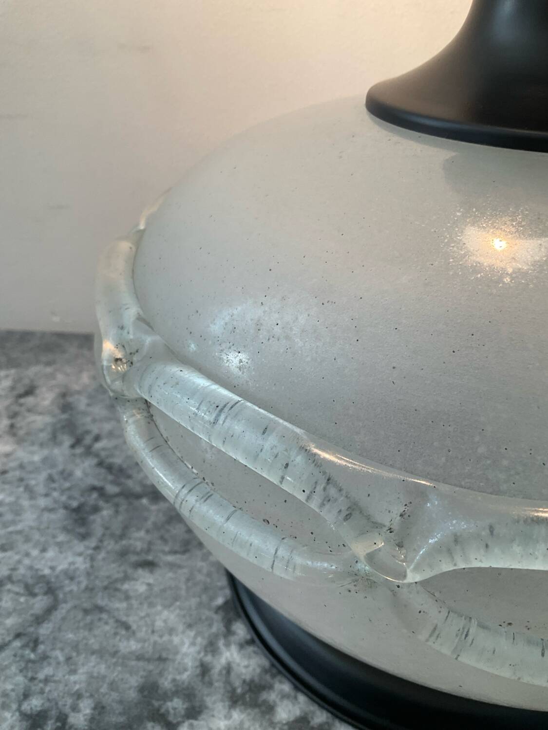 Lamp base in Scavo Murano glass paste