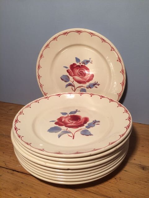 Suite of 10 plates empty "Badonvillers"