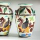 Italian Majolica Vases with Dragon Motif