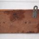 Vintage rattan and metal coat rack