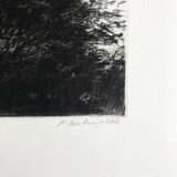 Nicole BOUHARMONT, Tempête, 2013. Original signed drypoint