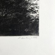 Nicole Bouharmont, tempête, 2013, pointe sèche originale signée