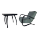 H 269 Lounge Chair and table spider by Jindřich Halabala for Up Zavody, 1940s, Set of 2