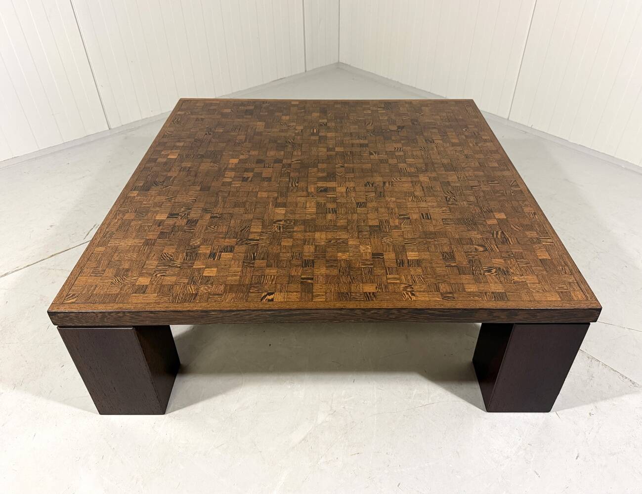 Danish coffee table in wenge end-grain mosaic Tranekaer Denmark