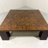 Danish coffee table in wenge end-grain mosaic Tranekaer Denmark