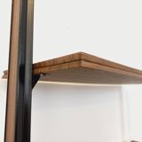 Vintage Italian modular shelving unit in melamine with wood decor