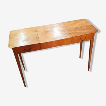 Coiffeuse vintage design années 50 avec abattant et tiroirs