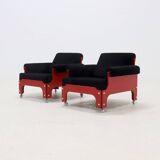 Rare ensemble de 2 fauteuils lounge 't Spectrum 'SZ85' par Jan Pieter Berghoef 1960