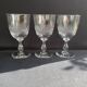 3 Water glasses – Blown and cut crystal