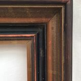 Empty wooden frame in contemporary golden brown color dimension: 73x60cm - depth -4cm-