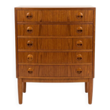 Scandinavian curved teak commode, Kai Kristiansen, 1960