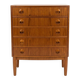 Scandinavian curved teak commode, Kai Kristiansen, 1960