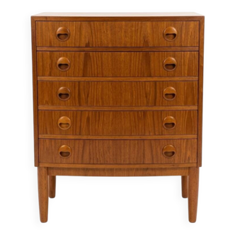 Scandinavian curved teak commode, Kai Kristiansen, 1960