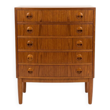 Scandinavian curved teak commode, Kai Kristiansen, 1960